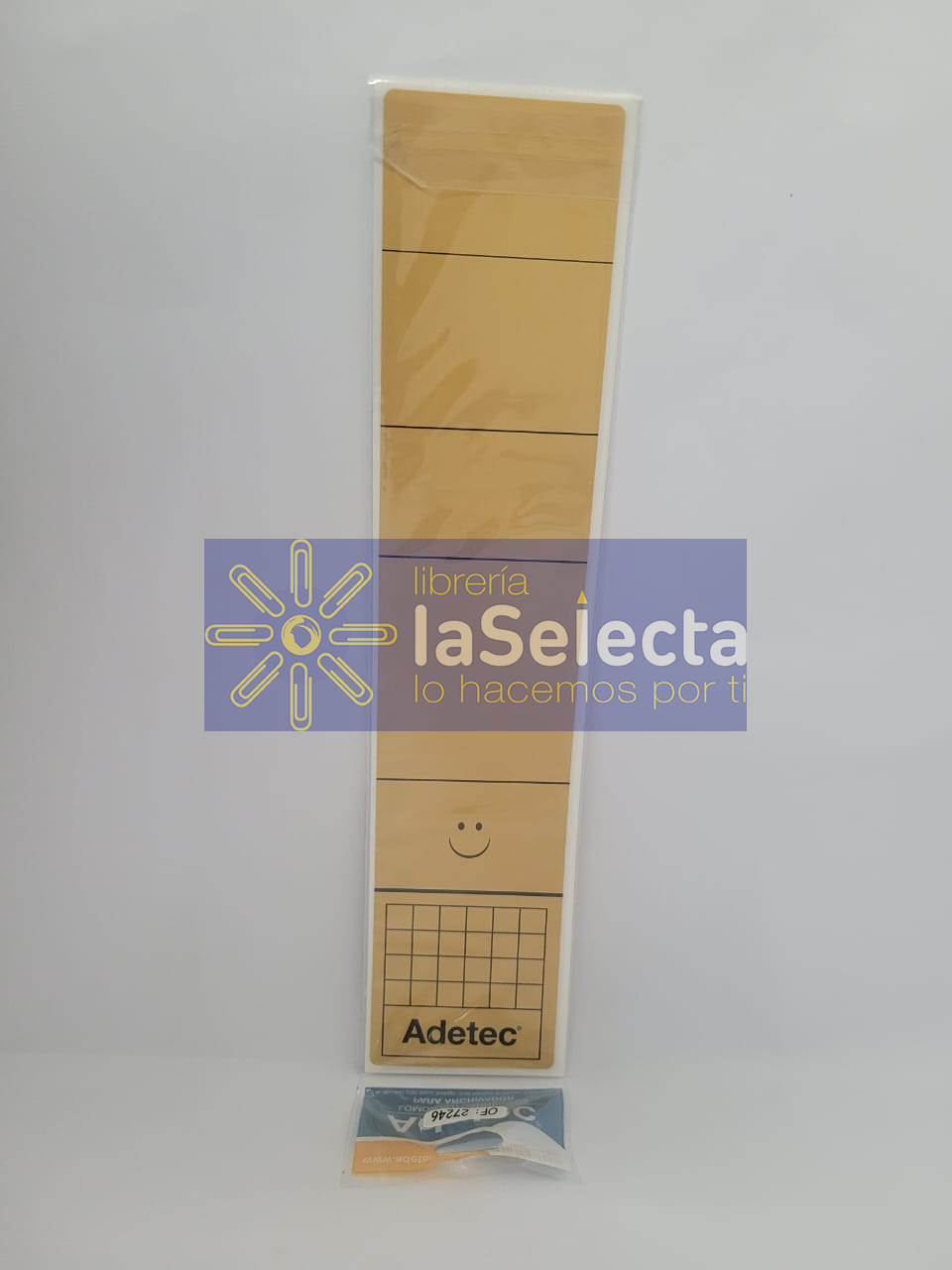 LOMOS AUTOADHESIVOS PARA ARCHIVADOR OFICIO BEIGE ADETEC
